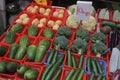 Chinees food market with fresh vegetables