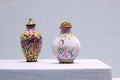 Chines ancient porcelain snuff bottle Royalty Free Stock Photo