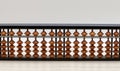 Chinese Abacus. Math calculation tool. Wooden background