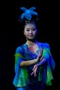 Chinese acrobat. Shantu Acrobatics Troupe. Royalty Free Stock Photo