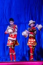 Chinese Acrobats & Dancers of Moonlight Forest Festival Royalty Free Stock Photo