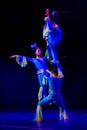 Chinese acrobats. Shantu Acrobatics Troupe. Royalty Free Stock Photo