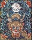 Chinese alchemical hermetic illustration of the rabbit on the moon