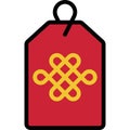Chinese amulet icon ,Chinese New Year vector illustration Royalty Free Stock Photo