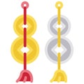 Chinese amulet icon ,Chinese New Year vector illustration Royalty Free Stock Photo