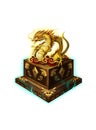 Chinese Ancient Artifact, the Jade Dragon Seal Royalty Free Stock Photo