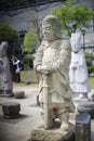 Chinese ancient general stone statue Royalty Free Stock Photo