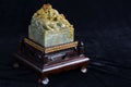 Chinese ancient jade carving Royalty Free Stock Photo