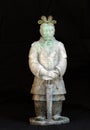 Chinese ancient jade carving art of terra-cotta Royalty Free Stock Photo