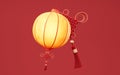 Chinese ancient lantern with retro style, 3d rendering Royalty Free Stock Photo