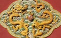 Chinese ancient statue with dragon figure