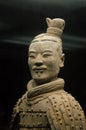 Chinese ancient terracotta warrior portret. Royalty Free Stock Photo