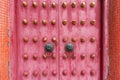 Chinese ancient traditional door from temple Royalty Free Stock Photo