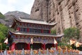 Chinese ancient traditional temple Water Curtain Caves in Tianshui Wushan, Gansu China