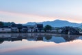 Chinese ancient villages in dawn Royalty Free Stock Photo