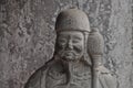 Chinese ancient warrior stone statue Royalty Free Stock Photo