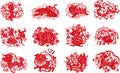 Chinese animal paper-cut Royalty Free Stock Photo