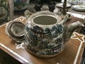 Chinese antique blue and white porcelain teapot