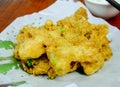 Chinese appetizer , fried oyster with egg Royalty Free Stock Photo