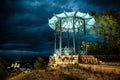 Chinese arbor at night, Pyatigorsk, Stavropol Krai, Russia Royalty Free Stock Photo