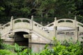 Chinese Arched bridge over water