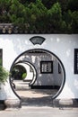 Chinese arched door Royalty Free Stock Photo