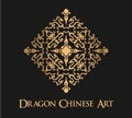 Lineart ornament chinese art vector design