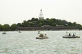Chinese Asia, Beijing, Beihai Park, Qionghua Island, water cruise, scenic Royalty Free Stock Photo