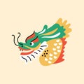 Chinese asian dragon color concept. Dragon for tattoo design.