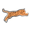 Chinese asian tiger vector illustration