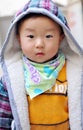 A Chinese baby looking at camera