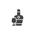 Chinese baijiu bottle vector icon