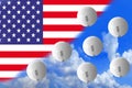 Chinese balloon incident 2023, balloons under in the sky over the united states of America, Spy balloon, violation airspace