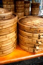 Chinese bamboo steamers Royalty Free Stock Photo