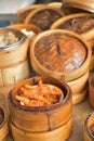 Chinese Bamboo Yam Cha dim sum chicken feet Royalty Free Stock Photo