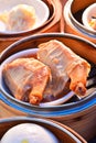 Chinese Bamboo Yam Cha dim sum chicken feet Royalty Free Stock Photo