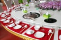 Chinese banquet table setting