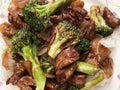 Chinese Beef and Broccoli Stir Fry With White Rice Royalty Free Stock Photo