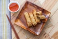 Chinese Beef Egg Rolls Royalty Free Stock Photo