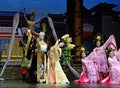 Chinese Beijing opera performers, music and dance show Royalty Free Stock Photo