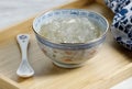 Chinese Bird Nest Soup on Ceramic Bowl Royalty Free Stock Photo