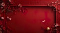 Chinese birthday, Chinese New Year, greeting cards, red , Generate AI