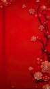 Chinese birthday, Chinese New Year, greeting cards, red , Generate AI