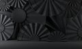 Chinese black luxury background with pedestal, podium, round stage