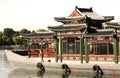 Chinese boat with pavilion