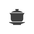 Chinese bowl without a handle vector icon Royalty Free Stock Photo