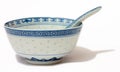 Chinese Bowl and Spoon Royalty Free Stock Photo