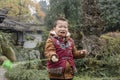 Chinese boy wield toy