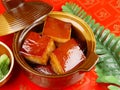 Chinese braised pork belly, dongpo pork Royalty Free Stock Photo