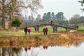 The `Chinese` Bridge at Croome Park, Worcestershire, England Royalty Free Stock Photo